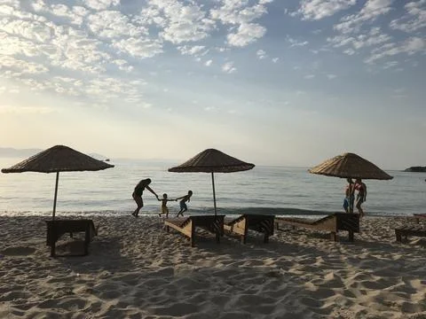 South beaches remained empty due to coronavirus Stock Photos