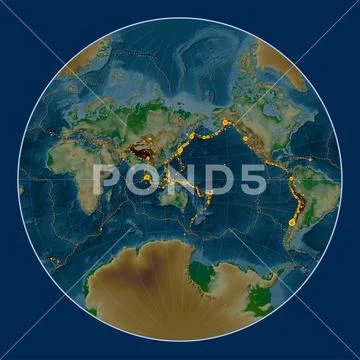 South Bismarck tectonic plate. Physical. Lagrange. Earthquakes and ...