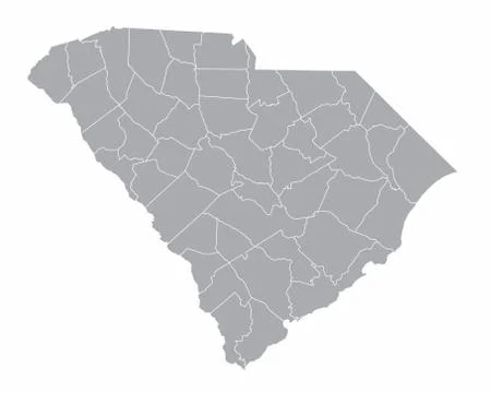 South Carolina Map Stock Illustration