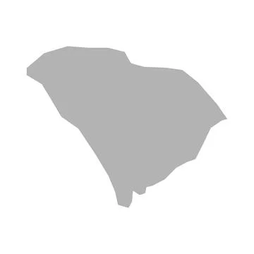 South Carolina map vector icon on white background Illustrazione stock