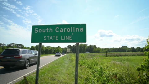South Carolina State Line Stock Footage 156864065