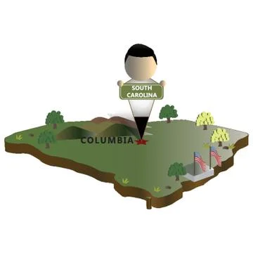South Carolina State Map Stock-Illustration