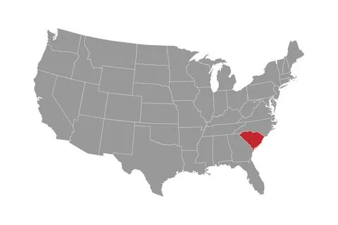 South Carolina state map. Vector illustration. Stock Illustration