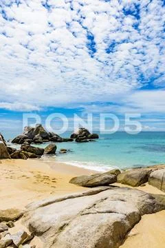 South China sea Vietnam coast rocks Stock Photos
