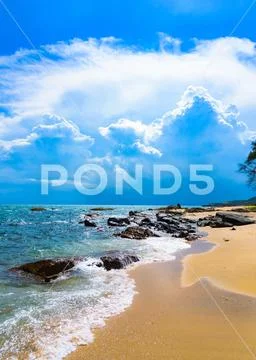 South China sea Vietnam coast rocks Stock Photos