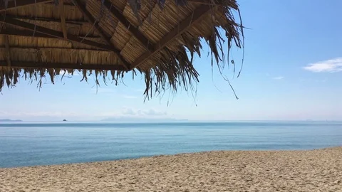 South china sea view from beach hut, loop, h264 codec Stock Footage