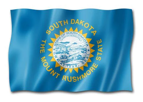 South Dakota flag, USA Stock Illustration