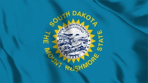 South Dakota State Flag Loop 4K Stock Footage 243876099