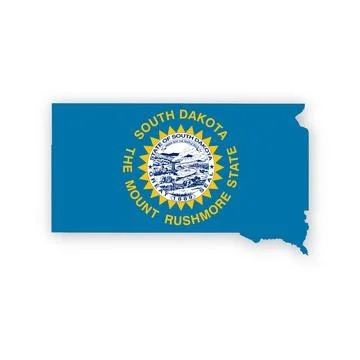 South Dakota State Flag Map Ilustración de archivo