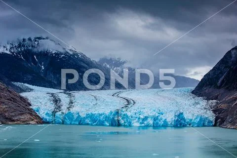 South Dawes Glacier from the Endicott Arm Stock Photos