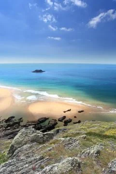 South devon coastline england Stock Photos