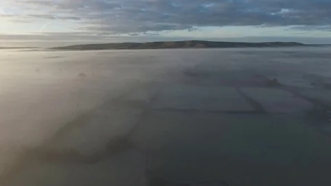 South Downs above low lying mist Stock Footage 86576934