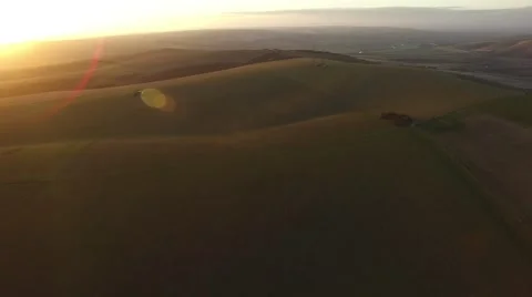 South Downs aerial sunset. Stock Footage 68951505