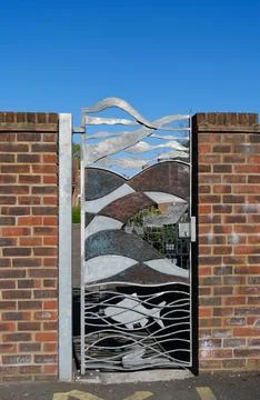 South Downs Centre Gate Stock Photos