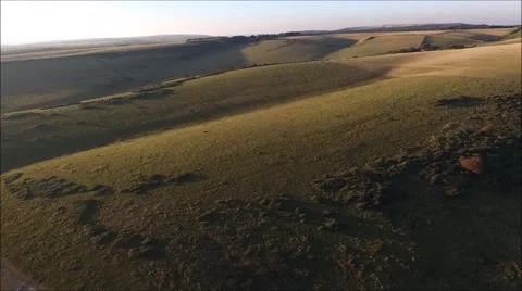 South Downs flyover Video stock 67403881