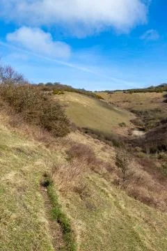 South Downs Winter Landscape Foto stock
