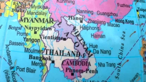South East Asian countries map Stock Footage 325720656