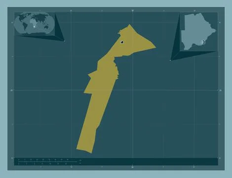 South-East, Botswana. Solid color shape Illustrazione stock