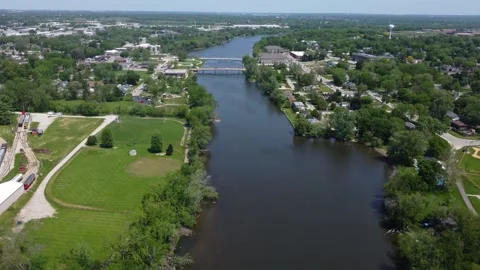 South Elgin Drone Stock Footage 242533563