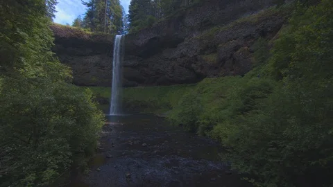 South Falls at Silver Falls Stock Footage 93870894