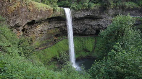 South Falls in Silver Falls State Park in Silverton Oregon 1080p Stock Footage 25426062