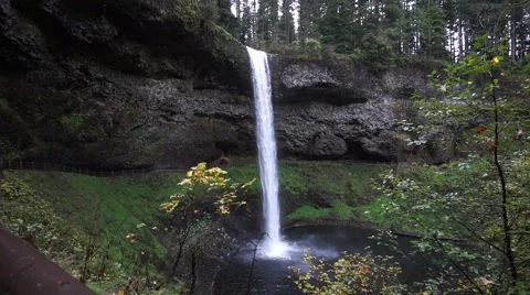South Falls, Silver Falls State Park, Oregon Stock Footage 43721780