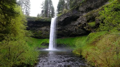 South Falls, Silver Falls State Park, Oregon Stock Footage 89783840