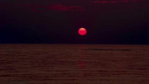 South Haven, MI sunset Stock Footage