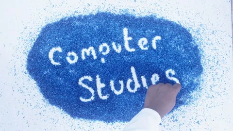 South Indian Finger Writing on Blue Economics 스톡 동영상 196001453