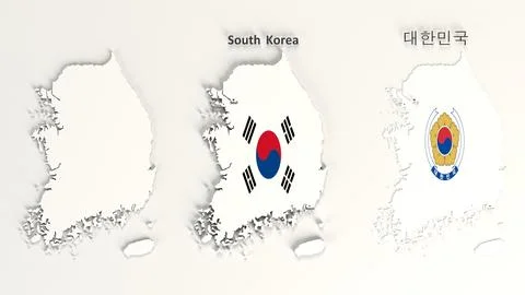 South Korea 3d map 3D Model