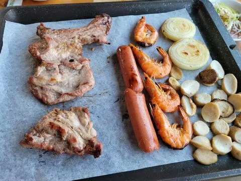 South Korea bbq plate Stock Photos