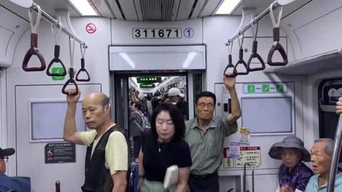 South Korea divided over whether to stand or walk on escalators, Seoul, KR - 03  Stock Footage 344538637