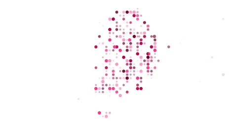 South Korea Dot Map Formed by Motion Stock Footage 312438334