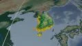 South Korea extruded. Bumps shaded. Graticule. 4k or 4k+ Resolution