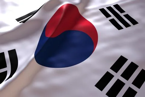 South Korea flag background Stock Illustration