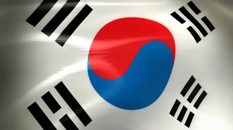 South Korea Flag - HD Loop 库存影片 999595