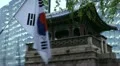 South Korea, Flag, Seoul Dongsibjagak Watchtower, Gyeongbokgung, time lapse HD Footage