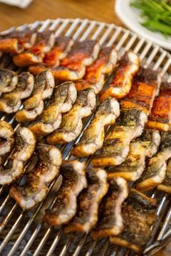 South Korea Grilled Eel Stock Photos