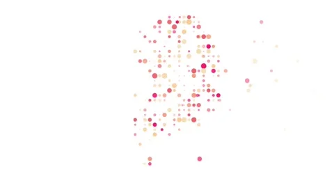 South Korea Map in Falling Dot Motion Stock Footage 312438409