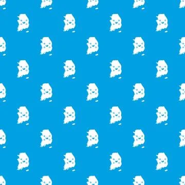 South Korea map with flag pattern seamless blue Illustrazione stock