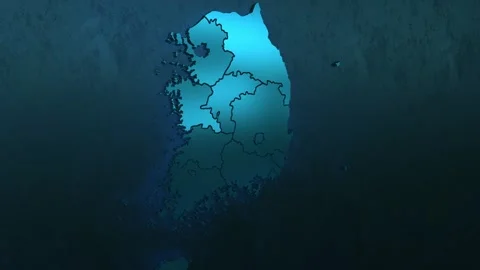 South Korea Map Stock Footage 277900261