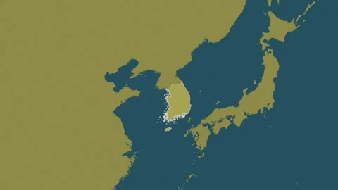 South Korea map - glide. Border. Pattern. Stock Footage 241694839