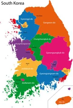 South Korea map Stock Illustration
