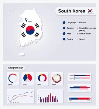South Korea Map Stock Illustration