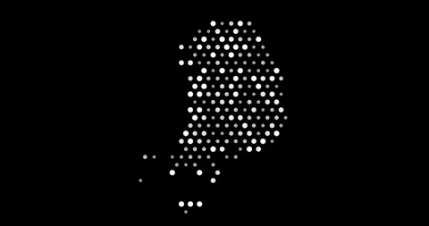 South Korea Pixel Dot Art Animation Stock Footage 312475765