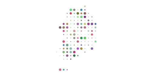South Korea Pixel Dot Art Animation Stock Footage 312475866
