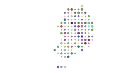 South Korea Pixel Dot Art Animation Stock Footage 312475872