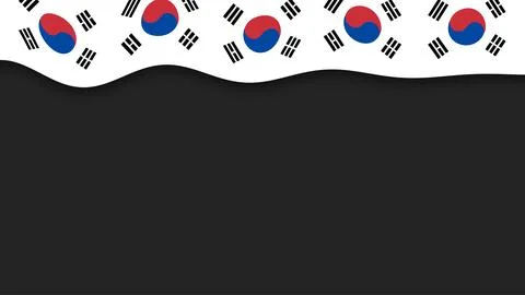 South Korean Flag Remembrance Background for Memorial and Military Apprecia.. Stock Illustration