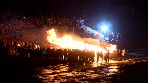 South Mainland Up Helly Aa 2017 Stock Footage 77599960