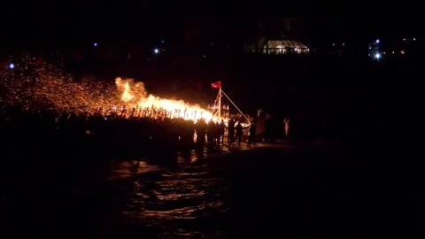 South Mainland Up Helly Aa 2017 動画素材 77600046